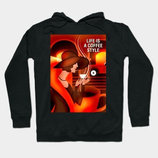 Woman and cup of coffee Hoodie